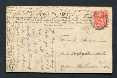 Great Britain : Postal card from 1925 - WW I picture - used - Image 1 of 2