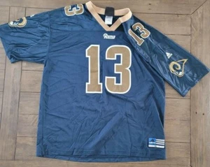 Vintage Adidas St. Louis Rams Kurt Warner #13 Authentic Jersey XL - Picture 1 of 9