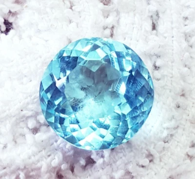 Brazilian Aquamarine Loose Gemstone 7.50 Ct Certified With Free Gift - Image 1 of 4