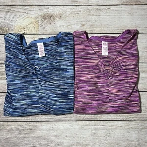 Justice Girls Space Dye Flare Sleeve Tops Size XL (16-18) Plus. NWT! - Picture 1 of 14
