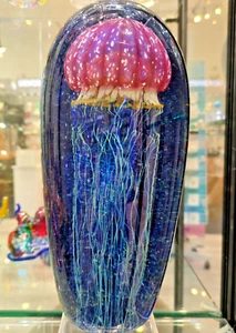 10" Gold Ruby Satava Jellyfish Seascape - Signed and Dated - Picture 1 of 10