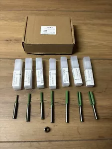 THF 7Pcs 6mm Shank Straight Router Bit Set Single Double Flute Cutter 3-12mm sh6 - Picture 1 of 7