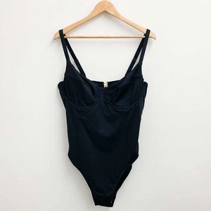 City Chic Black Underwire One Piece Swimsuit UK 16 - Picture 1 of 3