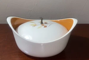 Vintage MCM Taylor Smith Ever Yours Autumn Harvest Oval Casserole Dish w/Lid - Bild 1 von 7