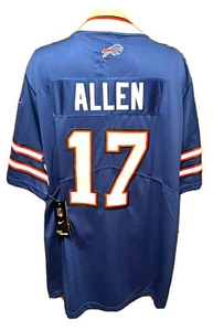 Camiseta deportiva de fútbol americano Josh Allen de los Buffalo Bills #17 cosida azul para hombre talla XL nueva con etiquetas - Imagen 1 de 4