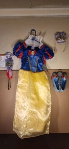 Disney Store Snow White Dress costume Princess Sz 9/10 set with shoes - Picture 1 of 7