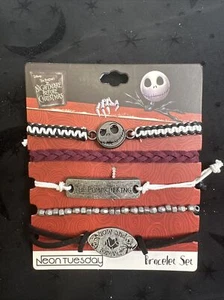 Disney Nightmare B4 Christmas Friendship Bracelet Set Jack Pumpkin King Woven - Picture 1 of 6