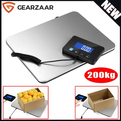 GEARZAAR 200kg Heavy Duty Digital Postal Parcel Scales Platform Postage Shipping Weighing