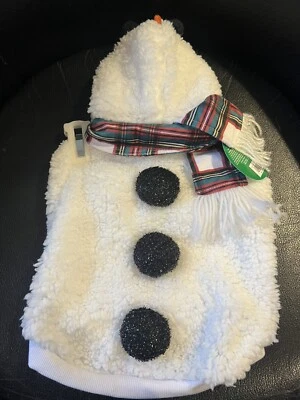 Feliz y Brillante: Navidad Muñeco de Nieve Mascota Perro Disfraz Nuevo Con Etiqueta Talla S Foto 1 de 2