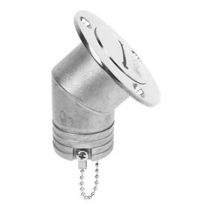 38mm Stainless Steel Boat Deck Filler 45 Degree Marine Fuel Filler With Key ACI - Picture 1 of 22