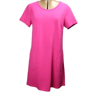 Serra Damen Sommerkleid Kurzarm Knielang Taschen Hot Pink M - Bild 1 von 24