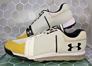 Zapatos de golf deportivos Under Armour Tempo blancos/plateados/negros 1288576-101 talla 8,5 JL297 - Imagen 1 de 12