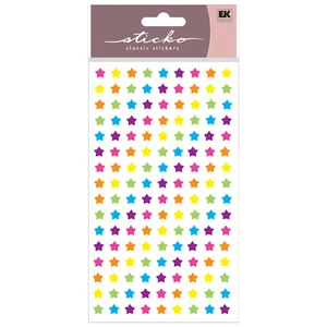 Stickers Sticko Small Rainbow Stars Repeats Yellow Blue Pink Green (DC) - Picture 1 of 1