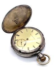 Antique Vintage Lancaster American Silver 900 Signed 1880 New Era Pocket Watch