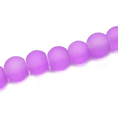 Glasperlen frost rund 3-4 mm amethyst lila ca. 210 Perlen Spacer nenad-design - Bild 1 von 4