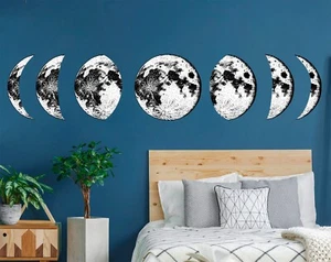 Moon Phases Wall Decal wall sticker Space stickers moon Remove Nursery wall deca - Bild 1 von 6