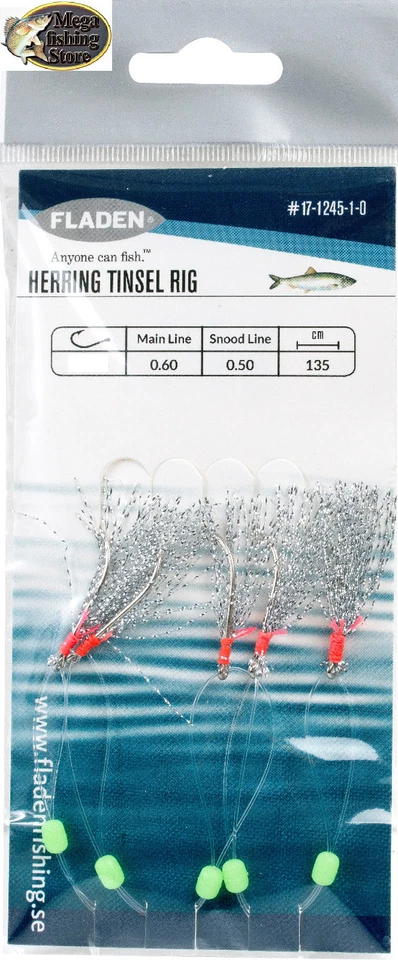 FLADEN Heringssystem Makrelenvorfach Hering Makrele Paternoster Rig 1/0 -5 Haken - Bild 1 von 1