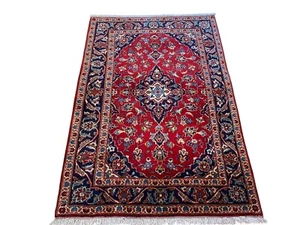 Neu Perserteppich Keshan Perser Teppich Handgeknüpft 148x100 Wolle Kashan - Bild 1 von 8
