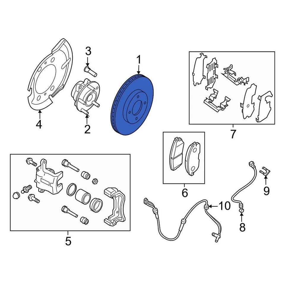 For Nissan Sentra 2013-2019 Nissan 402063SG0B Front Disc Brake Rotor - Image 1 of 1