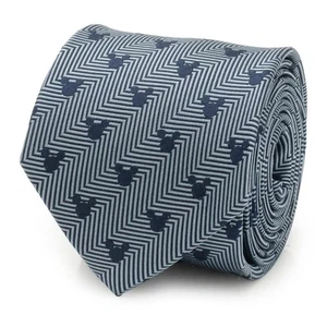 Corbata para hombre Disney Mickey Mouse silueta espiga azul - Imagen 1 de 5