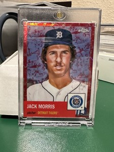 2022 Topps Chrome Platinum Jack Morris Red Cream  Toile Refractor #4/5 SP