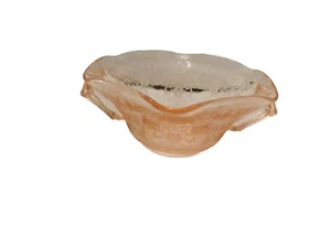 Vintage Florentine Poppy Pink Depression Glass berry bowl Florentine Pattern - Picture 1 of 5