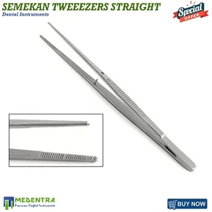 Surgical Semkin Tweezers Straight Cotton Dressing Thumb Forceps Tissue Tweezers - Picture 1 of 3
