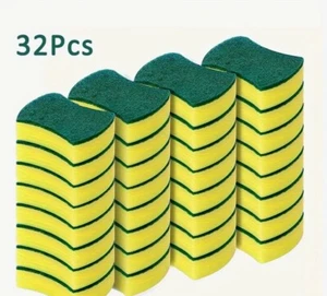 (DEAL) 32ct Double Sided Sponges for Cleaning Kitchen Appliance Tool - Picture 1 of 2