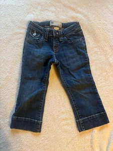 GAP Jeans Youth Girls 6 Capri Indigo Med Wash Fade Pants - Picture 1 of 3