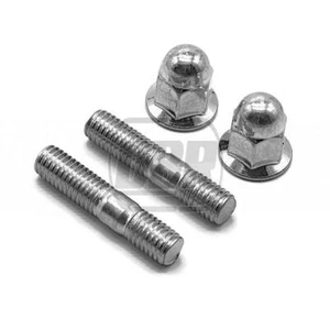 M8x38mm Motor Auspuffbolzen Paar Kuppel Flanschmuttern Motorrad Grube Schmutz Fahrrad - Bild 1 von 1