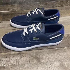 Lacoste Bayliss Deck 0722 bianco navy da uomo 11,5 nuovo con etichette - Foto 1 di 12