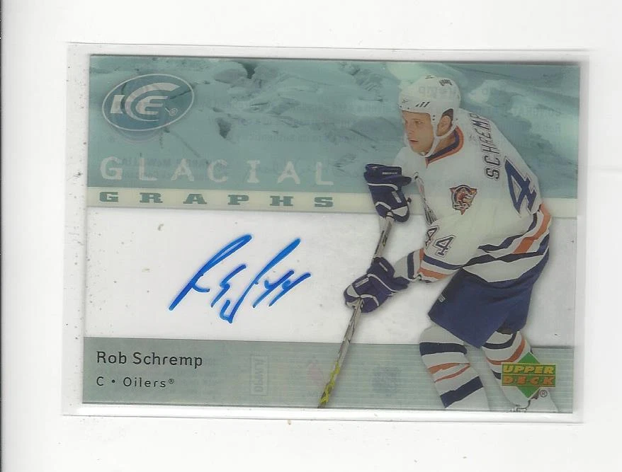 2007-08 Upper Deck Ice Glacial Graphs Rob Schremp AUTOGRAPH Oilers - Image 1 of 1