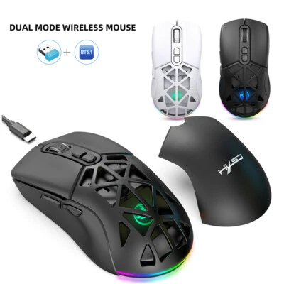 T26 Dual-mode Wireless Mouse 2.4G BT5.1 RGB Backlight 4800DPI Office Game Mice - Image 1 of 4