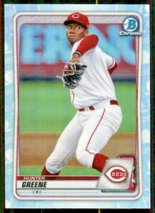 2020 BOWMAN DRAFT CHROME BASE REFRACTOR #BD-196 HUNTER GREENE REDS - Picture 1 of 2