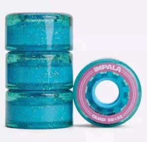 Impala Skates Ersatzrollen 4 Stück Quad 58 mm x 32 mm Holographic Glitter - Bild 1 von 1