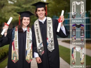 Personalized Dominican Graduation Sash, 2025 Stole, Custom Flag, Graduate Gift - Picture 1 of 10