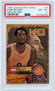 1998 Collectors Edge #4 Kobe Bryant - Impulse KB8 Holofoil PSA 8 NM-MT - Picture 1 of 3