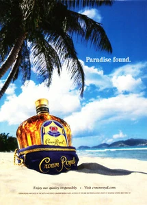 CROWN ROYAL WHISKY AD #34 RARE 2001 OOP "PARADISE FOUND." - Picture 1 of 2