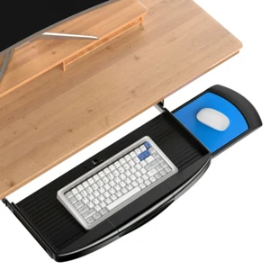 21,7 Zoll Tastaturschublade unter dem Schreibtisch mit rotierender Mausplattform, große Tastatur Tr - Bild 1 von 12