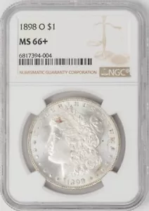 1898-O Morgan Silver Dollar $ MS66+ NGC 948282-3 - Picture 1 of 4