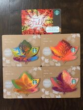 Canada Series Starbucks "MINI LEAF SET FALL 2017" (5) Gift Cards - New No Value