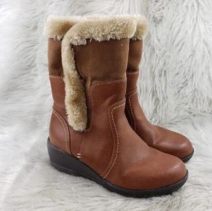 SOFTSPOTS 200g Thinsulate Brown Casual Faux Fur Lined Boots Womens Size 6 W Wide - Picture 1 of 5
