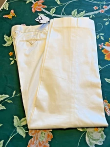 Pantalone donna Martin & OSA gamba larga taglia 14 bianco alta qualità 97% cotone 78€ - Foto 1 di 21