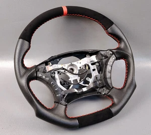 Toyota Land Cruiser 100 4RUNNER MULTIMEDIA RED STICHES SUEDE STEERING WHEEL - Picture 1 of 22