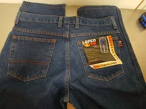 Pantalones de mezclilla de trabajo LAPCO FR para hombre 33X35-calce relajado-resistente a las llamas nuevos con etiquetas - Imagen 1 de 6