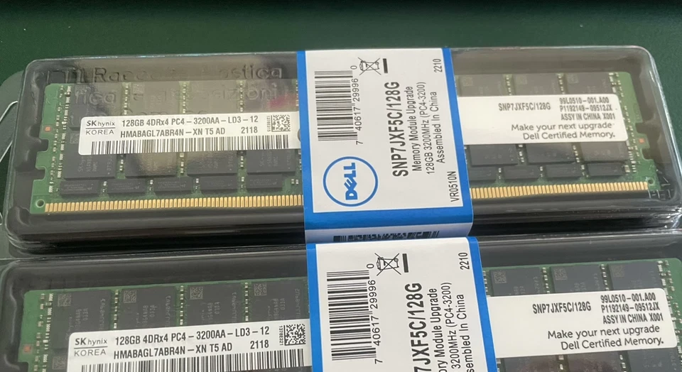 Dell 128GB DDR4 PC4-3200 LRDIMM Server Memory For DELL PowerEdge R640 R750 - Image 1 of 1