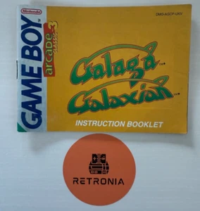 Galaga Galaxian Nintendo Game Boy / Super Game Boy Instruction Manual UK Version - Picture 1 of 6