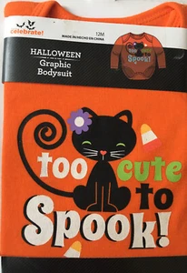 Halloween One Pc.Bodysuit Long Sleeve Toddler Girl/Boy~/ 12 Months ~NEW~FREE SH. - Picture 1 of 3