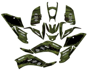 Kit de gráficos All Years RAPTOR 125 APACHE Green Senge compatible con Yamaha - Imagen 1 de 7