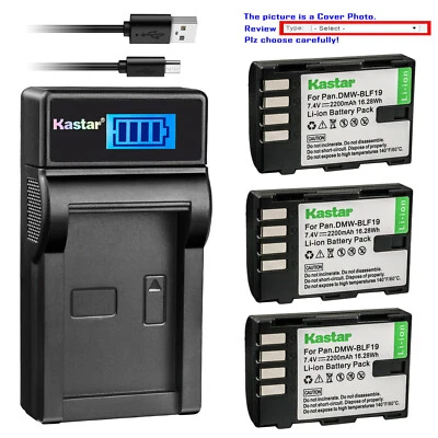 Cargador de batería LCD Kastar para Panasonic DMW-BLF19 y Panasonic Lumix DMC-GH3HGK Foto 1 de 4
